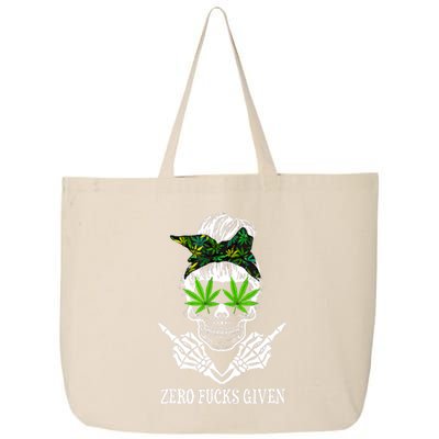 Zero Fucks Given Skull Weed Marijuana 420 25L Jumbo Tote