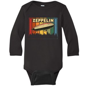 Zeppelin First Name Airship Baby Long Sleeve Bodysuit