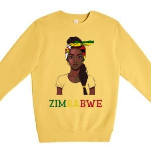 Zimbabwe Flag Products Souvenirs Uniform Zimbabwean Premium Crewneck Sweatshirt