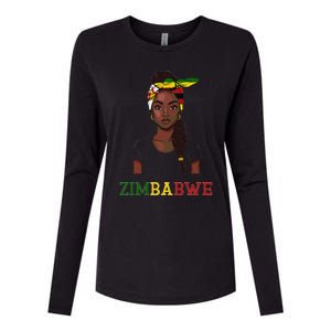 Zimbabwe Flag Products Souvenirs Uniform Zimbabwean Womens Cotton Relaxed Long Sleeve T-Shirt