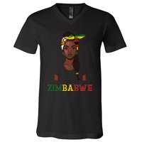 Zimbabwe Flag Products Souvenirs Uniform Zimbabwean V-Neck T-Shirt