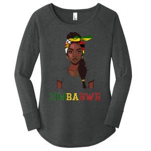 Zimbabwe Flag Products Souvenirs Uniform Zimbabwean Women's Perfect Tri Tunic Long Sleeve Shirt