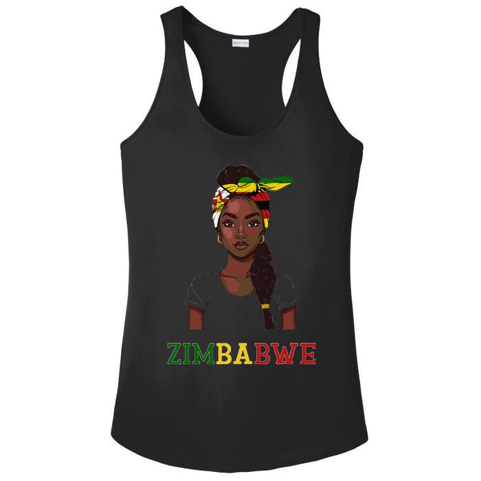 Zimbabwe Flag Products Souvenirs Uniform Zimbabwean Ladies PosiCharge Competitor Racerback Tank