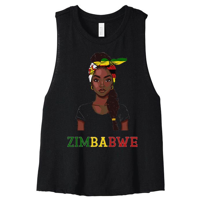 Zimbabwe Flag Products Souvenirs Uniform Zimbabwean Women's Racerback Cropped Tank