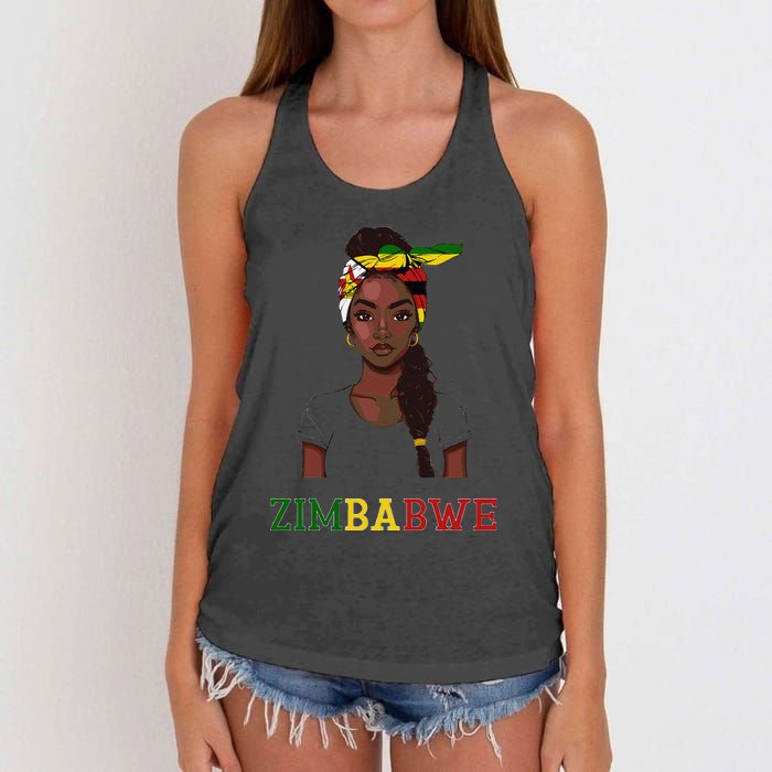 Zimbabwe Flag Products Souvenirs Uniform Zimbabwean Women's Knotted Racerback Tank