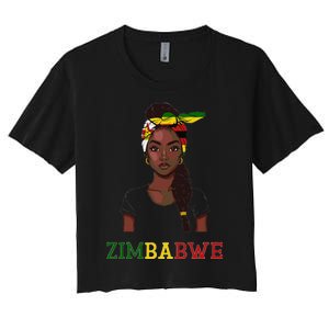 Zimbabwe Flag Products Souvenirs Uniform Zimbabwean Women's Crop Top Tee