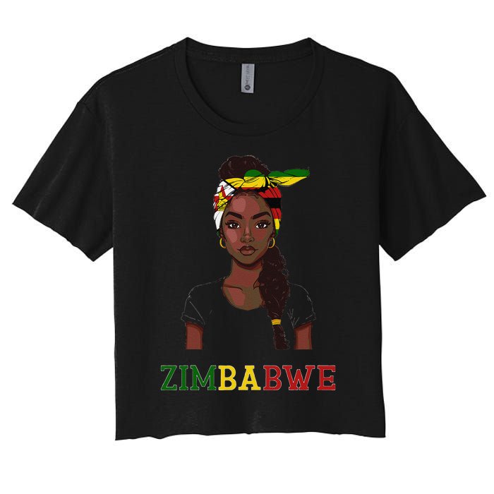 Zimbabwe Flag Products Souvenirs Uniform Zimbabwean Women's Crop Top Tee