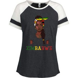 Zimbabwe Flag Products Souvenirs Uniform Zimbabwean Enza Ladies Jersey Colorblock Tee