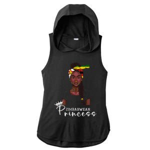 Zimbabwean Flag Princess Souvenirs Products Woman Zimbabwe Ladies PosiCharge Tri-Blend Wicking Draft Hoodie Tank