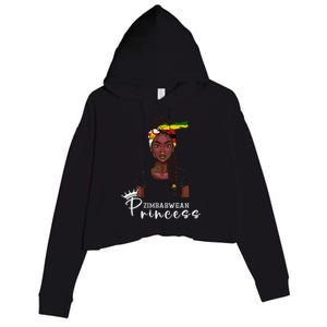 Zimbabwean Flag Princess Souvenirs Products Woman Zimbabwe Crop Fleece Hoodie