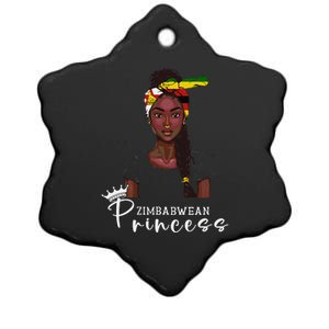 Zimbabwean Flag Princess Souvenirs Products Woman Zimbabwe Ceramic Star Ornament