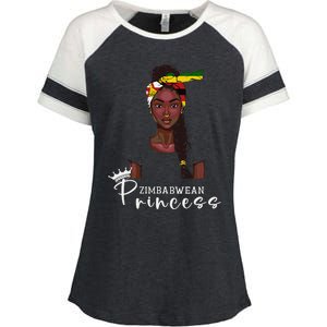 Zimbabwean Flag Princess Souvenirs Products Woman Zimbabwe Enza Ladies Jersey Colorblock Tee