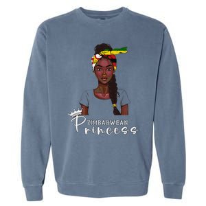 Zimbabwean Flag Princess Souvenirs Products Woman Zimbabwe Garment-Dyed Sweatshirt