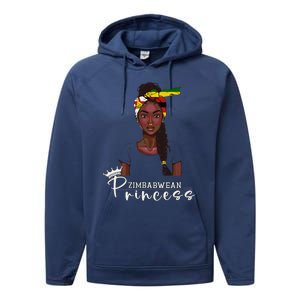 Zimbabwean Flag Princess Souvenirs Products Woman Zimbabwe Performance Fleece Hoodie