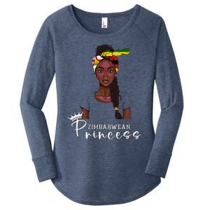 Zimbabwean Flag Princess Souvenirs Products Woman Zimbabwe Women's Perfect Tri Tunic Long Sleeve Shirt