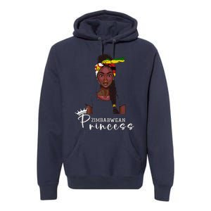 Zimbabwean Flag Princess Souvenirs Products Woman Zimbabwe Premium Hoodie