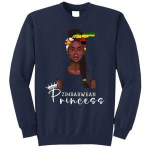 Zimbabwean Flag Princess Souvenirs Products Woman Zimbabwe Tall Sweatshirt