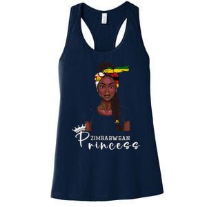 Zimbabwean Flag Princess Souvenirs Products Woman Zimbabwe Women's Racerback Tank