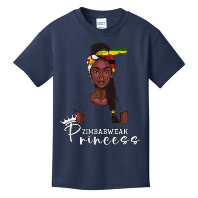 Zimbabwean Flag Princess Souvenirs Products Woman Zimbabwe Kids T-Shirt