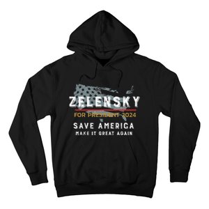 Zelensky For President 2024 Admire Ukraine Zelensky Courage Hoodie