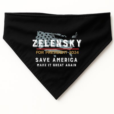 Zelensky For President 2024 Admire Ukraine Zelensky Courage USA-Made Doggie Bandana