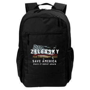 Zelensky For President 2024 Admire Ukraine Zelensky Courage Daily Commute Backpack