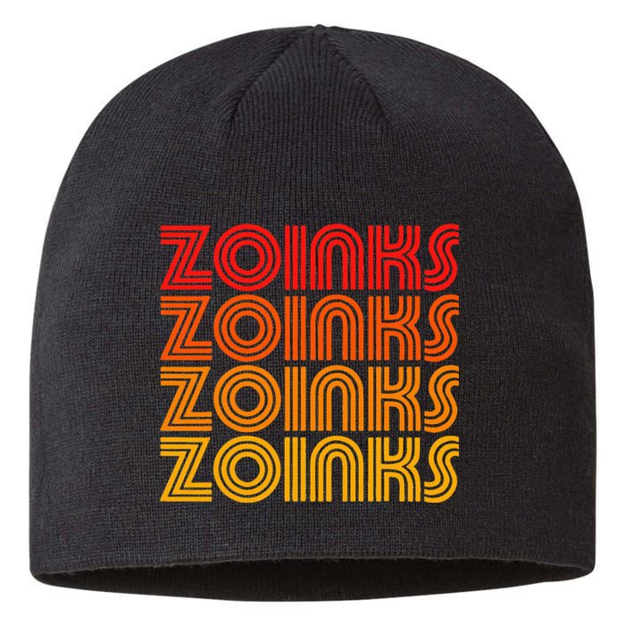 Zoinks Funny Retro Vintage Sunset Goofy Silly Weird Fun Word Sustainable Beanie