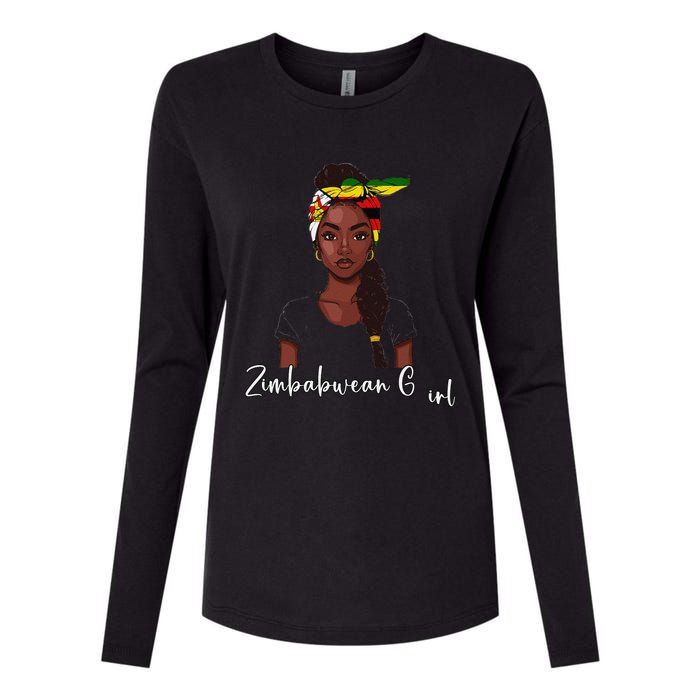 Zimbabwean Flag Souvenirs Products Woman Zimbabwe Womens Cotton Relaxed Long Sleeve T-Shirt