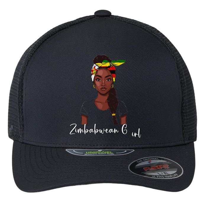 Zimbabwean Flag Souvenirs Products Woman Zimbabwe Flexfit Unipanel Trucker Cap