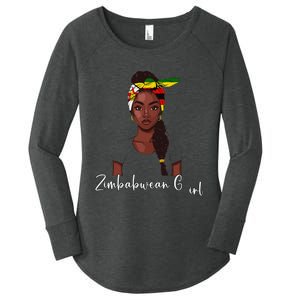 Zimbabwean Flag Souvenirs Products Woman Zimbabwe Women's Perfect Tri Tunic Long Sleeve Shirt