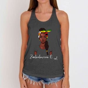 Zimbabwean Flag Souvenirs Products Woman Zimbabwe Women's Knotted Racerback Tank