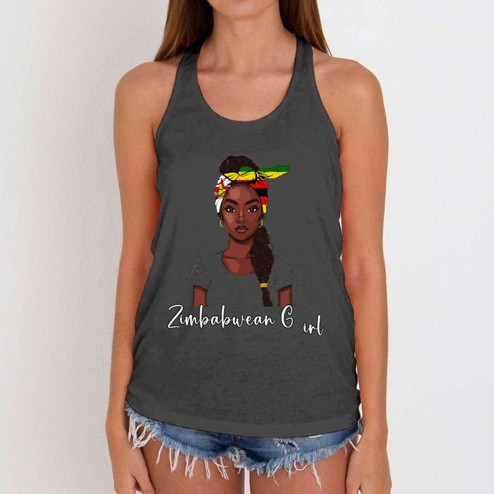 Zimbabwean Flag Souvenirs Products Woman Zimbabwe Women's Knotted Racerback Tank