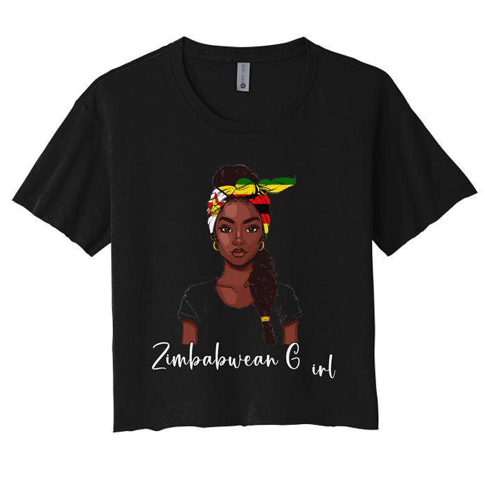 Zimbabwean Flag Souvenirs Products Woman Zimbabwe Women's Crop Top Tee