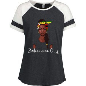 Zimbabwean Flag Souvenirs Products Woman Zimbabwe Enza Ladies Jersey Colorblock Tee