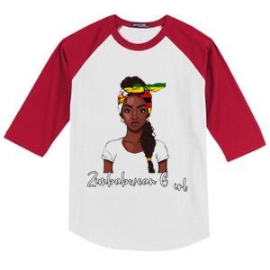 Zimbabwean Flag Souvenirs Products Woman Zimbabwe Kids Colorblock Raglan Jersey