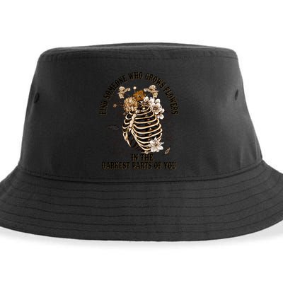 Zach Find Someone Who Grows Flowers In The Darkest Parts Of You Sustainable Bucket Hat