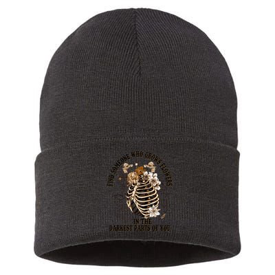 Zach Find Someone Who Grows Flowers In The Darkest Parts Of You Sustainable Knit Beanie