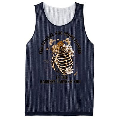 Zach Find Someone Who Grows Flowers In The Darkest Parts Of You Mesh Reversible Basketball Jersey Tank