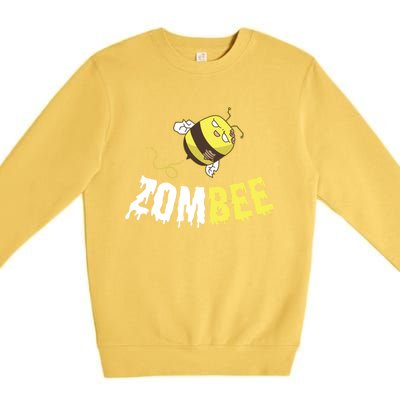 Zombee Funny Zombie Bee Happy Halloween Costume Beekeper Gift Premium Crewneck Sweatshirt