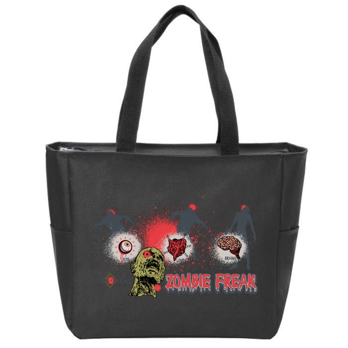 Zombie Freak Zip Tote Bag