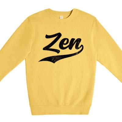 Zen Funny Zen Funny Meditating Meditation Yoga Namaste Gift Premium Crewneck Sweatshirt