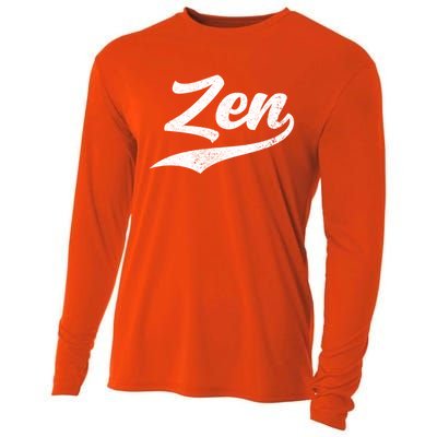 Zen Funny Zen Funny Meditating Meditation Yoga Namaste Gift Cooling Performance Long Sleeve Crew