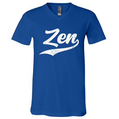 Zen Funny Zen Funny Meditating Meditation Yoga Namaste Gift V-Neck T-Shirt