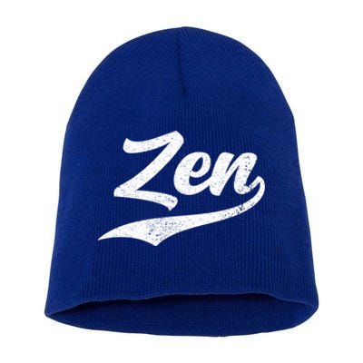 Zen Funny Zen Funny Meditating Meditation Yoga Namaste Gift Short Acrylic Beanie