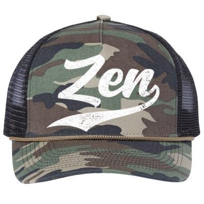 Zen Funny Zen Funny Meditating Meditation Yoga Namaste Gift Retro Rope Trucker Hat Cap