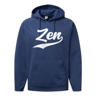 Zen Funny Zen Funny Meditating Meditation Yoga Namaste Gift Performance Fleece Hoodie