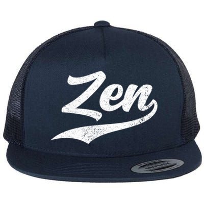 Zen Funny Zen Funny Meditating Meditation Yoga Namaste Gift Flat Bill Trucker Hat