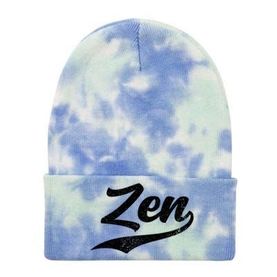 Zen Funny Zen Funny Meditating Meditation Yoga Namaste Gift Tie Dye 12in Knit Beanie