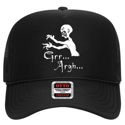 Zombie Grr Argh High Crown Mesh Back Trucker Hat