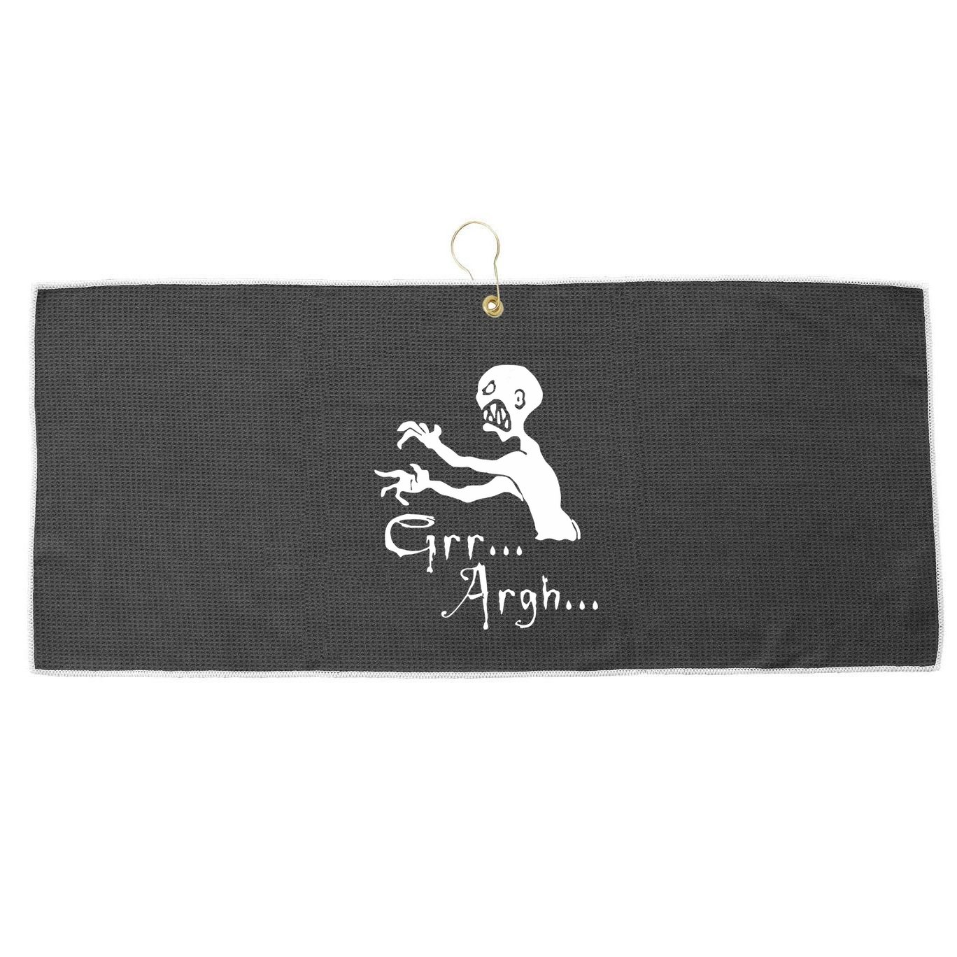Zombie Grr Argh Large Microfiber Waffle Golf Towel